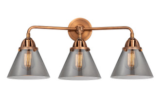 Nouveau 2 Three Light Bath Vanity in Antique Copper (405|288-3W-AC-G43)