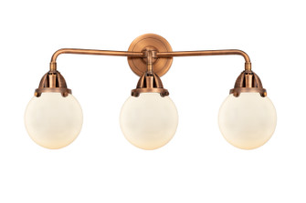 Nouveau 2 LED Bath Vanity in Antique Copper (405|288-3W-AC-G201-6-LED)