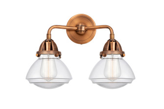 Nouveau 2 LED Bath Vanity in Antique Copper (405|288-2W-AC-G322-LED)