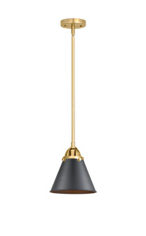 Nouveau 2 One Light Mini Pendant in Satin Gold (405|288-1S-SG-M13-BK)
