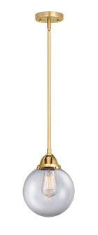 Nouveau 2 LED Mini Pendant in Satin Gold (405|288-1S-SG-G202-8-LED)