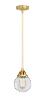 Nouveau 2 LED Mini Pendant in Satin Gold (405|288-1S-SG-G202-6-LED)