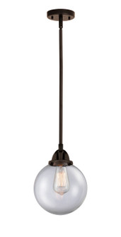 Nouveau 2 LED Mini Pendant in Oil Rubbed Bronze (405|288-1S-OB-G202-8-LED)
