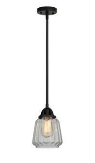 Nouveau 2 One Light Mini Pendant in Matte Black (405|288-1S-BK-G142)