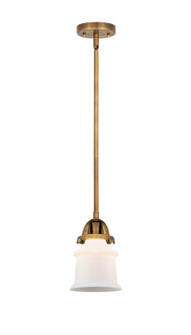 Nouveau 2 LED Mini Pendant in Brushed Brass (405|288-1S-BB-G181S-LED)