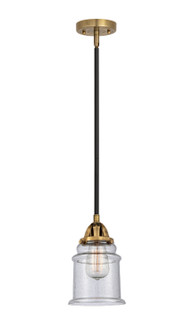 Nouveau 2 One Light Mini Pendant in Black Antique Brass (405|288-1S-BAB-G184)