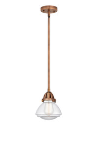 Nouveau 2 LED Mini Pendant in Antique Copper (405|288-1S-AC-G322-LED)