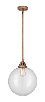Nouveau 2 LED Mini Pendant in Antique Copper (405|288-1S-AC-G202-12-LED)