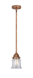Nouveau 2 LED Mini Pendant in Antique Copper (405|288-1S-AC-G182S-LED)