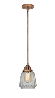 Nouveau 2 LED Mini Pendant in Antique Copper (405|288-1S-AC-G142-LED)