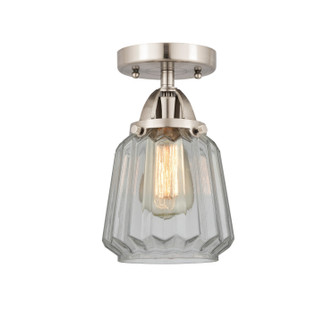Nouveau 2 LED Semi-Flush Mount in Brushed Satin Nickel (405|288-1C-SN-G142-LED)