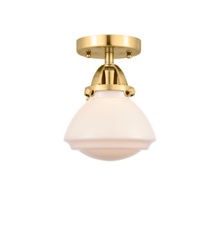 Nouveau 2 One Light Semi-Flush Mount in Satin Gold (405|288-1C-SG-G321)