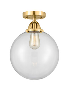Nouveau 2 One Light Semi-Flush Mount in Satin Gold (405|288-1C-SG-G202-10)