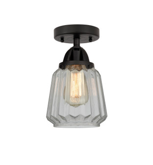 Nouveau 2 One Light Semi-Flush Mount in Matte Black (405|288-1C-BK-G142)