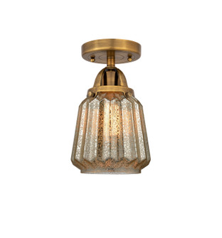 Nouveau 2 One Light Semi-Flush Mount in Brushed Brass (405|288-1C-BB-G146)