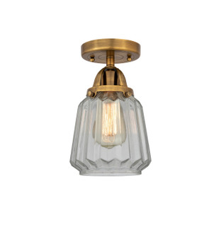 Nouveau 2 LED Semi-Flush Mount in Brushed Brass (405|288-1C-BB-G142-LED)