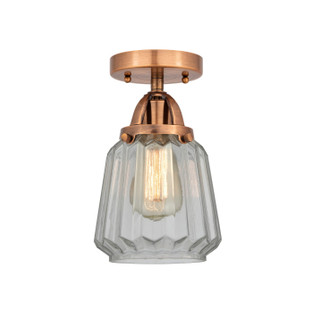 Nouveau 2 LED Semi-Flush Mount in Antique Copper (405|288-1C-AC-G142-LED)