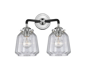 Nouveau LED Bath Vanity in Black Polished Nickel (405|284-2W-BPN-G142-LED)