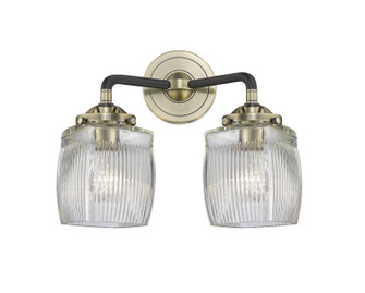 Nouveau Two Light Bath Vanity in Black Antique Brass (405|284-2W-BAB-G302)
