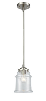 Nouveau One Light Mini Pendant in Brushed Satin Nickel (405|284-1S-SN-G182)