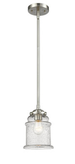 Nouveau One Light Mini Pendant in Brushed Satin Nickel (405|284-1S-SN-G181)