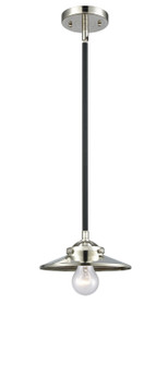 Nouveau One Light Mini Pendant in Black Polished Nickel (405|284-1S-BPN-M1-PN)