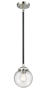 Nouveau One Light Mini Pendant in Black Polished Nickel (405|284-1S-BPN-G204-6)