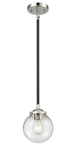 Nouveau One Light Mini Pendant in Black Polished Nickel (405|284-1S-BPN-G202-6)