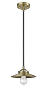 Nouveau LED Mini Pendant in Black Antique Brass (405|284-1S-BAB-M4-AB-LED)