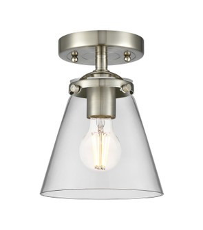 Nouveau One Light Semi-Flush Mount in Brushed Satin Nickel (405|284-1C-SN-G62)