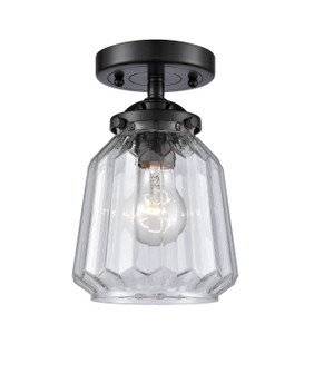 Nouveau One Light Semi-Flush Mount in Oil Rubbed Bronze (405|284-1C-OB-G142)