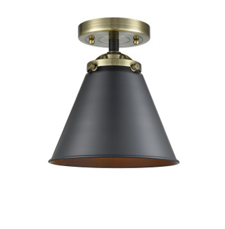 Nouveau LED Semi-Flush Mount in Black Antique Brass (405|284-1C-BAB-M13-BK-LED)