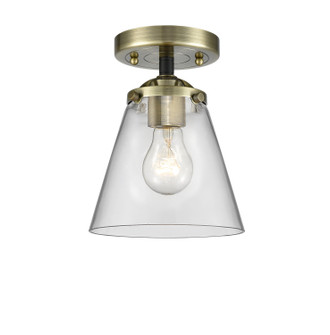 Nouveau One Light Semi-Flush Mount in Black Antique Brass (405|284-1C-BAB-G62)