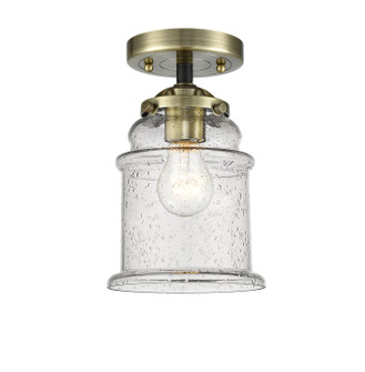 Nouveau One Light Semi-Flush Mount in Black Antique Brass (405|284-1C-BAB-G184)