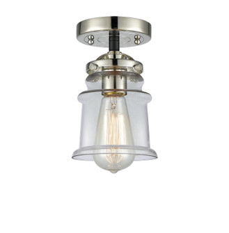Nouveau One Light Semi-Flush Mount in Black Antique Brass (405|284-1C-BAB-G182S)