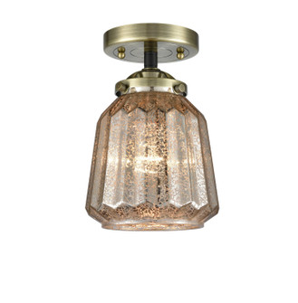 Nouveau LED Semi-Flush Mount in Black Antique Brass (405|284-1C-BAB-G146-LED)