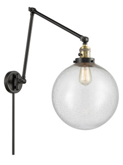 Franklin Restoration One Light Swing Arm Lamp in Black Antique Brass (405|238-BAB-G204-12)