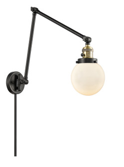 Franklin Restoration One Light Swing Arm Lamp in Black Antique Brass (405|238-BAB-G201-6)