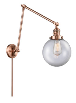 Franklin Restoration LED Swing Arm Lamp in Antique Copper (405|238-AC-G202-8-LED)