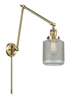 Franklin Restoration One Light Swing Arm Lamp in Antique Brass (405|238-AB-G262)