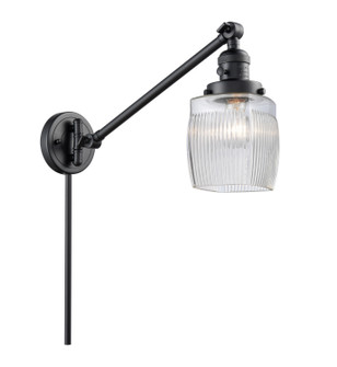 Franklin Restoration One Light Swing Arm Lamp in Matte Black (405|237-BK-G302)