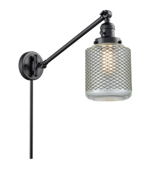 Franklin Restoration One Light Swing Arm Lamp in Matte Black (405|237-BK-G262)