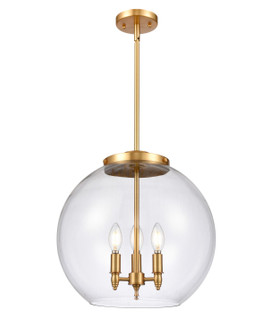 Ballston LED Pendant in Satin Gold (405|221-3S-SG-G122-16-LED)