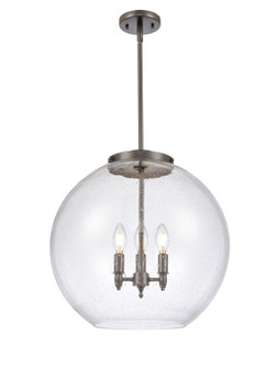 Essex Three Light Pendant in Oil Rubbed Bronze (405|221-3S-OB-G124-18)