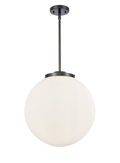 Franklin Restoration Three Light Pendant in Matte Black (405|221-3S-BK-G201-16)