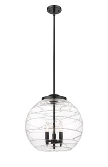 Ballston Three Light Pendant in Matte Black (405|221-3S-BK-G1213-16)