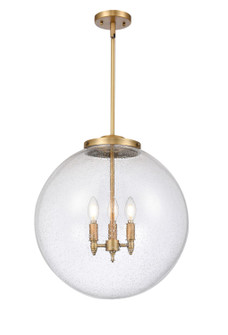 Franklin Restoration Three Light Pendant in Brushed Brass (405|221-3S-BB-G204-18)