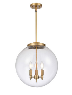 Essex Three Light Pendant in Brushed Brass (405|221-3S-BB-G202-16)