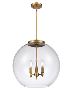 Ballston Three Light Pendant in Brushed Brass (405|221-3S-BB-G122-18)