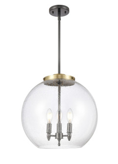 Essex Three Light Pendant in Black Antique Brass (405|221-3S-BAB-G124-16)